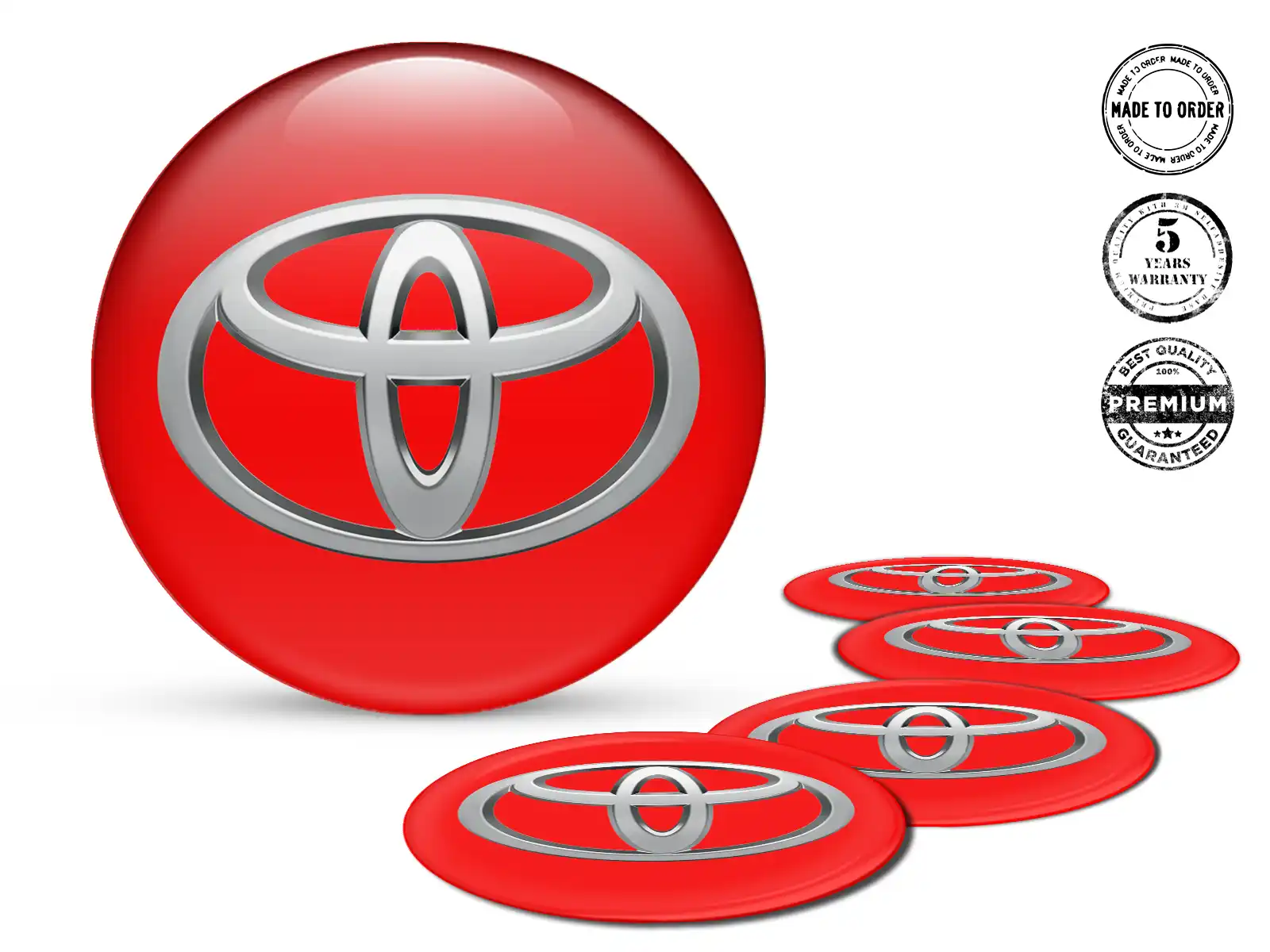 Toyota Pegatinas de Resina Bombadas Logos de Aros Racing